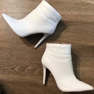 White Stiletto Bootie Size 7
